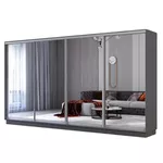 Dulap Mobildor-Lux Fox uși glisante din oglinzi (400x60x200H cm) Anthracite