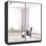 Шкаф Mobildor-Lux Fox uși glisante din oglinzi (200x60x200H cm) Anthracite