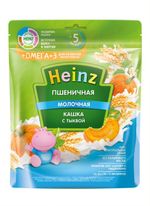 Каша Heinz Омега3 пшеничная с молоком, тыквой, с 5месяцев, 200г