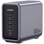 Încărcător cu fir Ugreen 90903B Nexode Pro GaN Charger 1xUSB-A + 4xType-C 300W CD333, Black