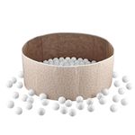 Complex de joacă pentru copii BabyJem 862 Piscina uscata cu bile Somon, 30x83 cm, 100 bile