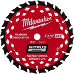 Диск отрезной Milwaukee 4932499376 Nitrus, Ø190xØ30mm, Z24, Lemn cu cuie