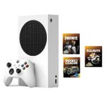 Consolă Microsoft Xbox Series S, White + Games (Fortnite, Fall Guys, Rocket League Bundle)