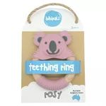 Iinel dentiție Bibipals Teething Ring Koala, Pink and Charcoal