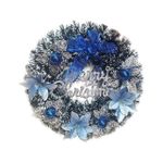 Decor de Crăciun și Anul Nou Promstore 37416 Венок Merry Christmas с синим декором 36cm