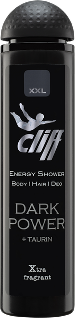 CLIFF - XXL DARK POWER Шампунь-гель для душа Темная сила с таурином 300 мл