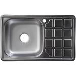 Chiuvetă bucătărie Rubano 27418 incastrabila 780x420x180mm (stinga), inox, decor-0,8mm