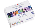 Набор акриловых красок для текстиля Decola, 6 цветов, 20 мл