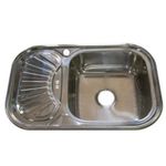 Мойка кухонная Rubano 27389 incastrabila 750x490x180mm (dreapta), inox, luciu-0,8mm
