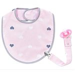 Нагрудник с держателем для соски BabyJem Pink