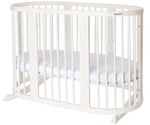 Кроватка Ingvart 1729001 9in1 Smart Bed Rotund Milky (transformabil), 72x72x120cm