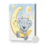 Картина по номерам Art Gallery JS24805 Mozaic cu diamante 20x30cm Ursulet pe luna