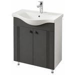 Шкаф под умывальник Mashtab 12129 Palma (Basic) cu 2 uși 650x370x850 Alb mat-Antracit