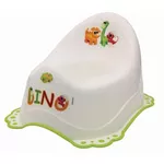 Детский горшок Bisk 07774 Oala p/u copii DINO cu cauciuc antiderapant, alb
