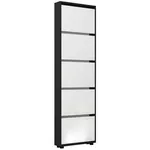 Полка для обуви Mobildor-Lux Leo Slim 80x16x203H cm Anthracite/White