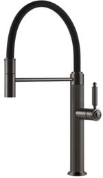 Смеситель кухонный Gessi 60634-707 Venti20 Black Metal Brushed PVD
