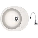 Мойка кухонная со смесителем Dr.Gans Berta 580 + SanDonna F 9995 alb