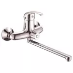 Baterie pentru cadă Silvera MPN22210, cu pipa lunga, 30F, crom, Moderna