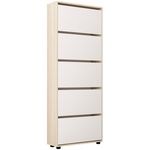 Raft pentru încălțăminte Mobildor-Lux Leo 100x27x203H cm Sonoma/White