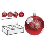 Новогодний декор Promstore 12779 Шар елочный стеклянный 100mm Снежинка,шары