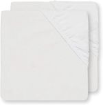 Детское постельное белье Jollein 2510-507-00001 Cearsaf cu elastic Cotton White, 120x60cm, 2buc