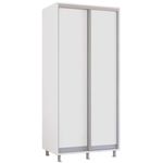 Dulap Mobildor-Lux Aron cu uși glisante (100x60x200H cm) Alb Brilliant