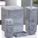 Set pentru baie Hydro S SQUARE MARBLE 513, 5 piese, Marmură
