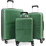 Valiză CCS 5239 Set Metalic Green