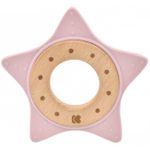 Игрушка-прорезыватель Kikka Boo 31303020058 Jucarie dentie din silicon si lemn Star Pink