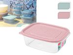 Контейнер пищевой Phibo Art-decor 1.25l розовый/голубой