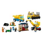 Set de construcție Lego 60391 Construction Trucks and Wrecking Ball Crane