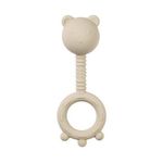 Iinel dentiție Nattou 874489 Silicone Rattle bear beige