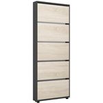 Полка для обуви Mobildor-Lux Leo Slim 60x16x203H cm Anthracite/Sonoma