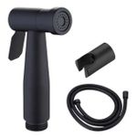 Смеситель для биде Hydro S Aquafix 24, set duș igienic și furtun 1.2m, inox, negru (0103242)