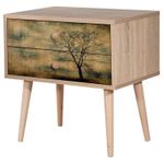 Тумбочка Trendy Two-729, Stejar Sonoma, 60x61x40cm