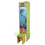 Dulap pentru instituții Tisam Шкаф детский 1-местный со скамьей 322х350х1610 Подводный мир (35597+Ф)