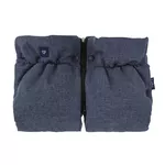 Accesorii pentru cărucior Zaffiro Муфта wool premium 38 x 26 cm Beige wool premium + melange navy blue