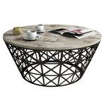 Măsuţă cafea Trendy Stil, marmura alba 90x38x90cm