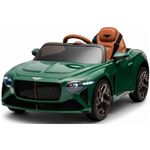 Mașină electrică pentru copii Kids car 8010317DR_Green Bentley Bacalar, 12V7AH, scaune din piele