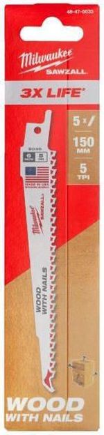 Accesoriu pentru fierăstrăie Milwaukee 48475035 lama de ferastrau 150x5T 5x