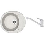 Мойка кухонная со смесителем Dr.Gans Berta 580 + SanDonna F 1066 gri