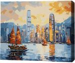Tablou pe numere BrushMe MG0004FC 40х50cm (fără cutie) Hong Kong la apus