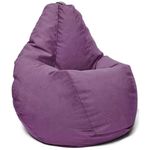 Fotoliu BeanBag BeanBag BM5880, Fotoliu în formă de pară din velur Maserrati, L, liliac