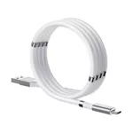 Helmet Cable USB to Type-C With Magnetic Organizer 2.1A 1m, White