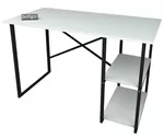 Masă de birou Nex Home 2 compartimente, metal 120x60 cm, Alb (20-02-01)