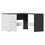 Masă de birou Fabrik Home Mateo, стол угловой 1300x750x1300 Чёрный ясень/Белый ясень