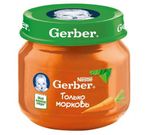 Пюре Gerber морковь, с 4 месяцев, 80 г