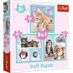 Головоломка Trefl 34862 Puzzles 3in1 Sweet animals