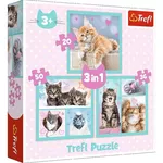 Puzzle Trefl 34862 Puzzles 3in1 Sweet animals