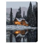 Tablou pe numere BrushMe RBS52498FC 30x40сm (fără cutie) Noapte de zăpadă